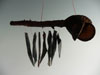 Obsidian Chime with Hakea Pods.  9" Long from Top of Hanger & 5" Wide. 